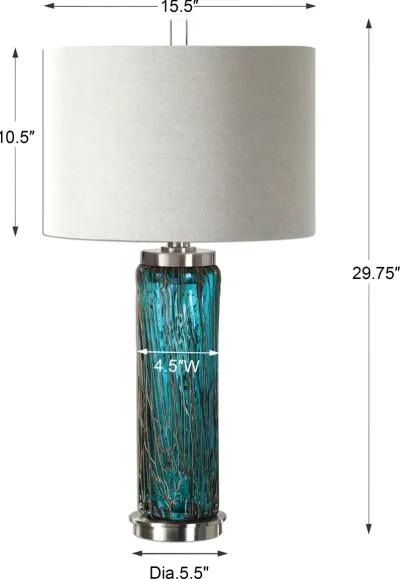 Almanzora Blue Glass Lamp