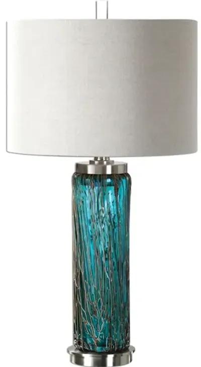 Almanzora Blue Glass Lamp