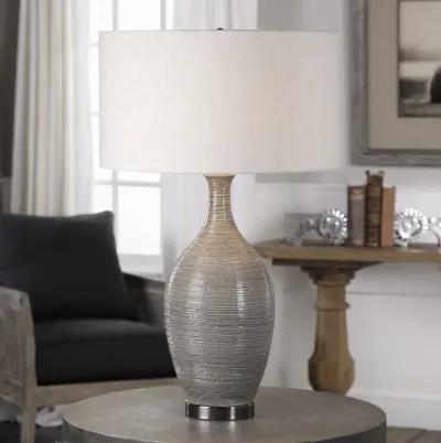 Dinah Gray Textured Table Lamp