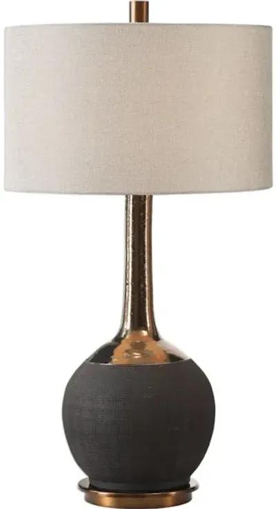 Arnav Textured Black Lamp