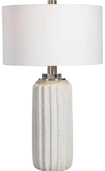 Azariah White Crackle Table Lamp