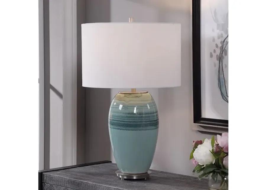 Caicos Teal Table Lamp