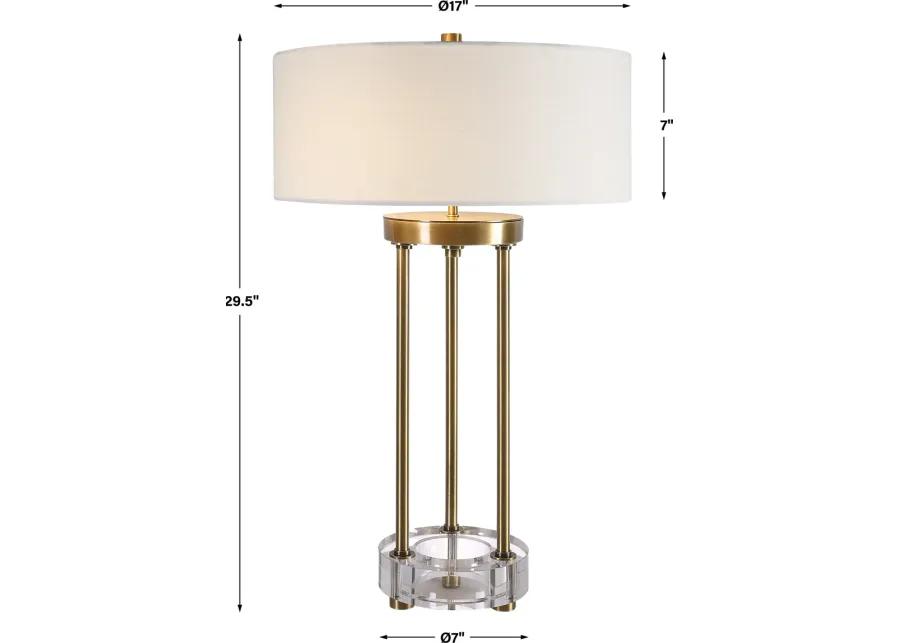 Pantheon Brass Rod Table Lamp