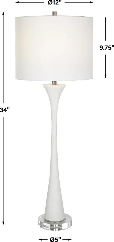 Fountain White Marble Buffet Lamp