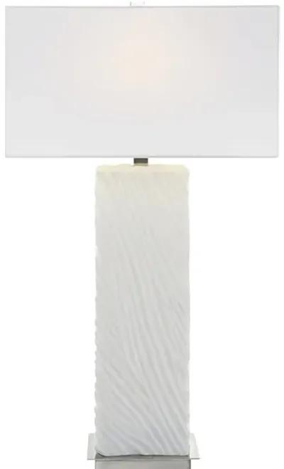 Pillar White Marble Table Lamp