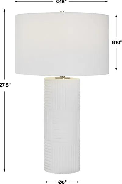 Patchwork White Table Lamp