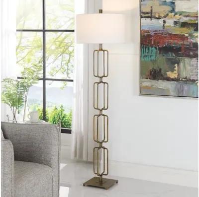 Link Brushed Gold Floor Lamp