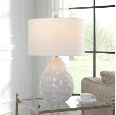 Loop White Glaze Table Lamp