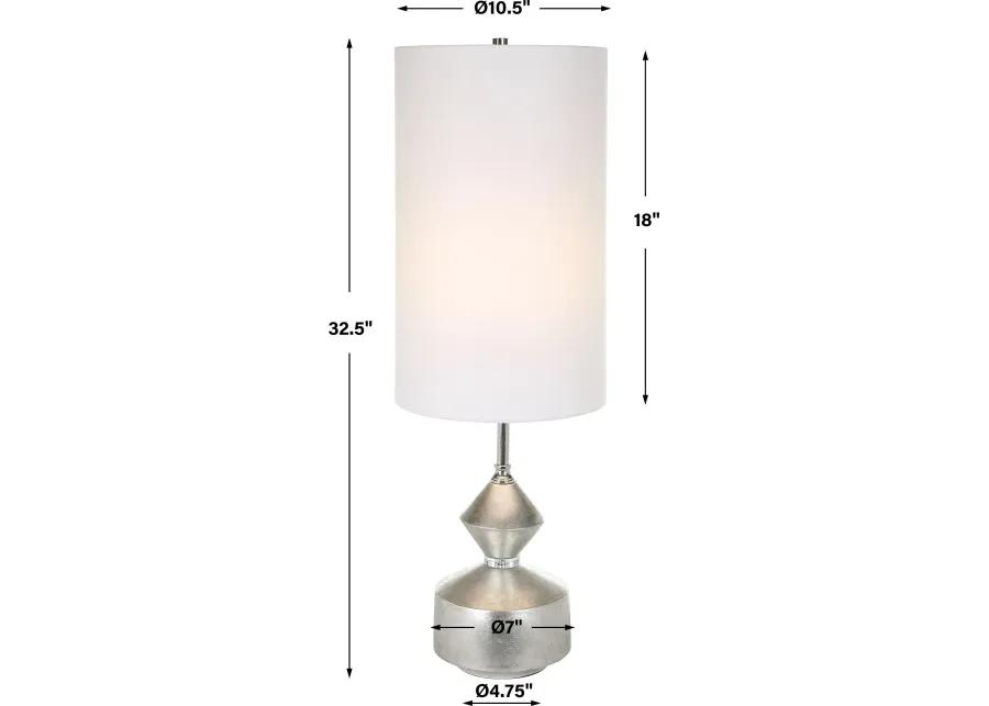 Vial Silver Buffet Lamp