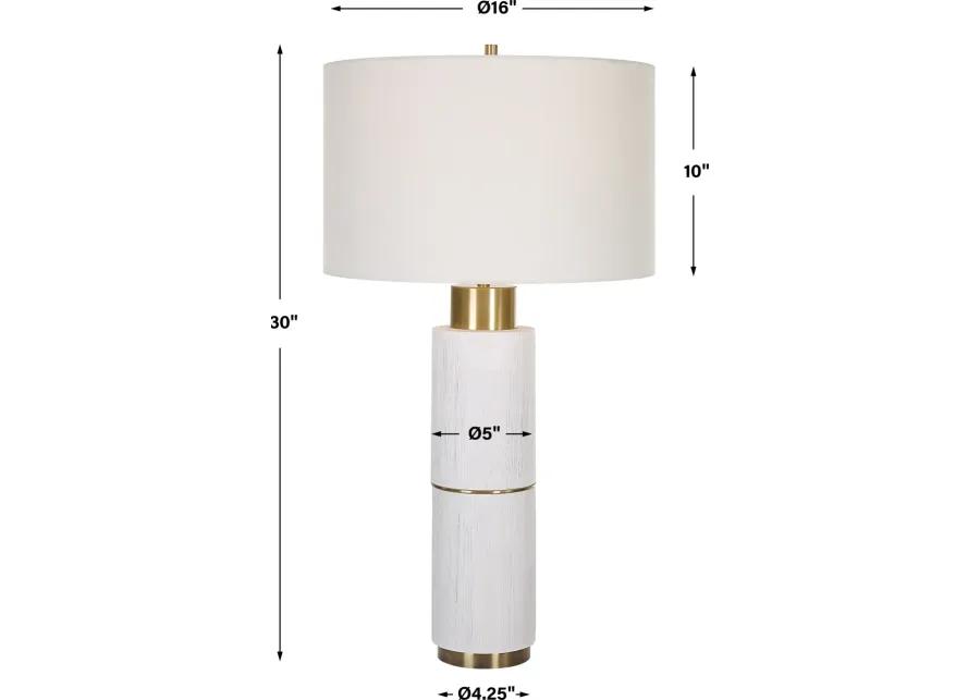 Ruse Whitewashed Table Lamp