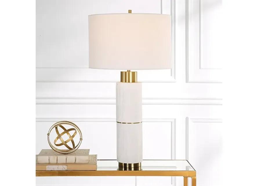 Ruse Whitewashed Table Lamp