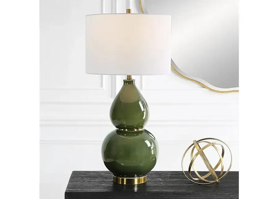 Gourd Green Table Lamp