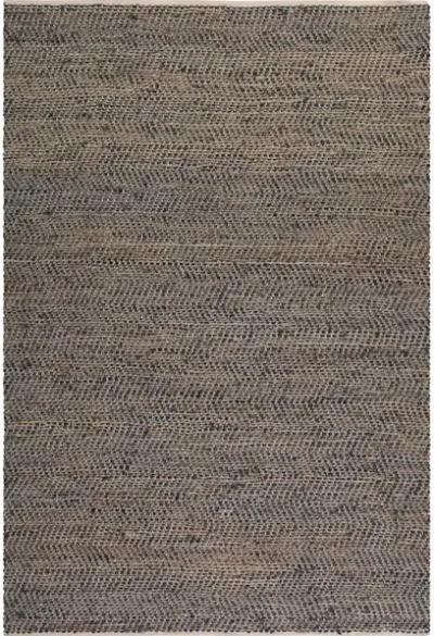 Tobais 5 X 8 Rescued Leather and Hemp Rug