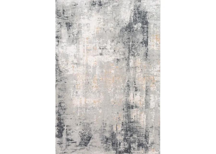 Paoli Gray Abstract 8 X 10 Rug